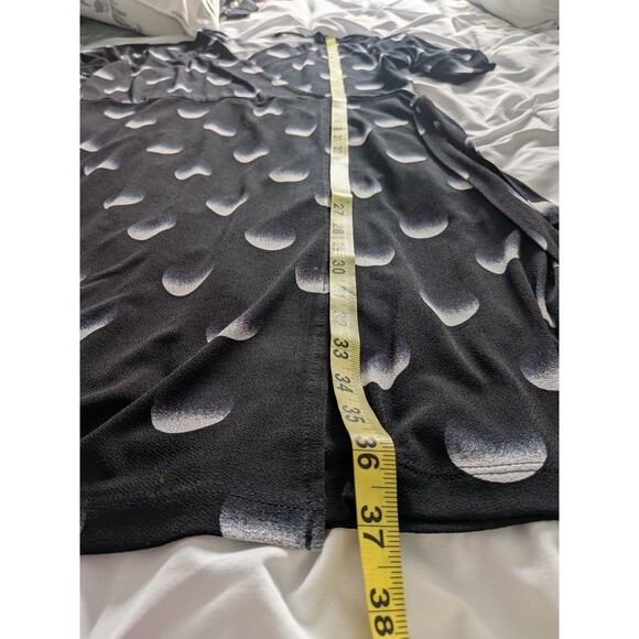 Apt. 9 Dress Women's XL Black White Faux Wrap Stretch Polkadot Casual Corpcore - Picture 12 of 12
